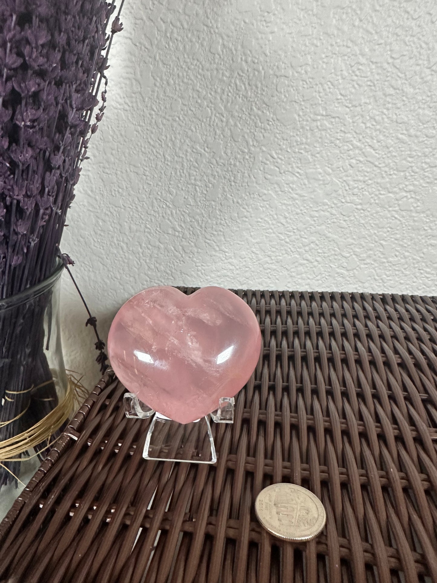 Rose quartz heart