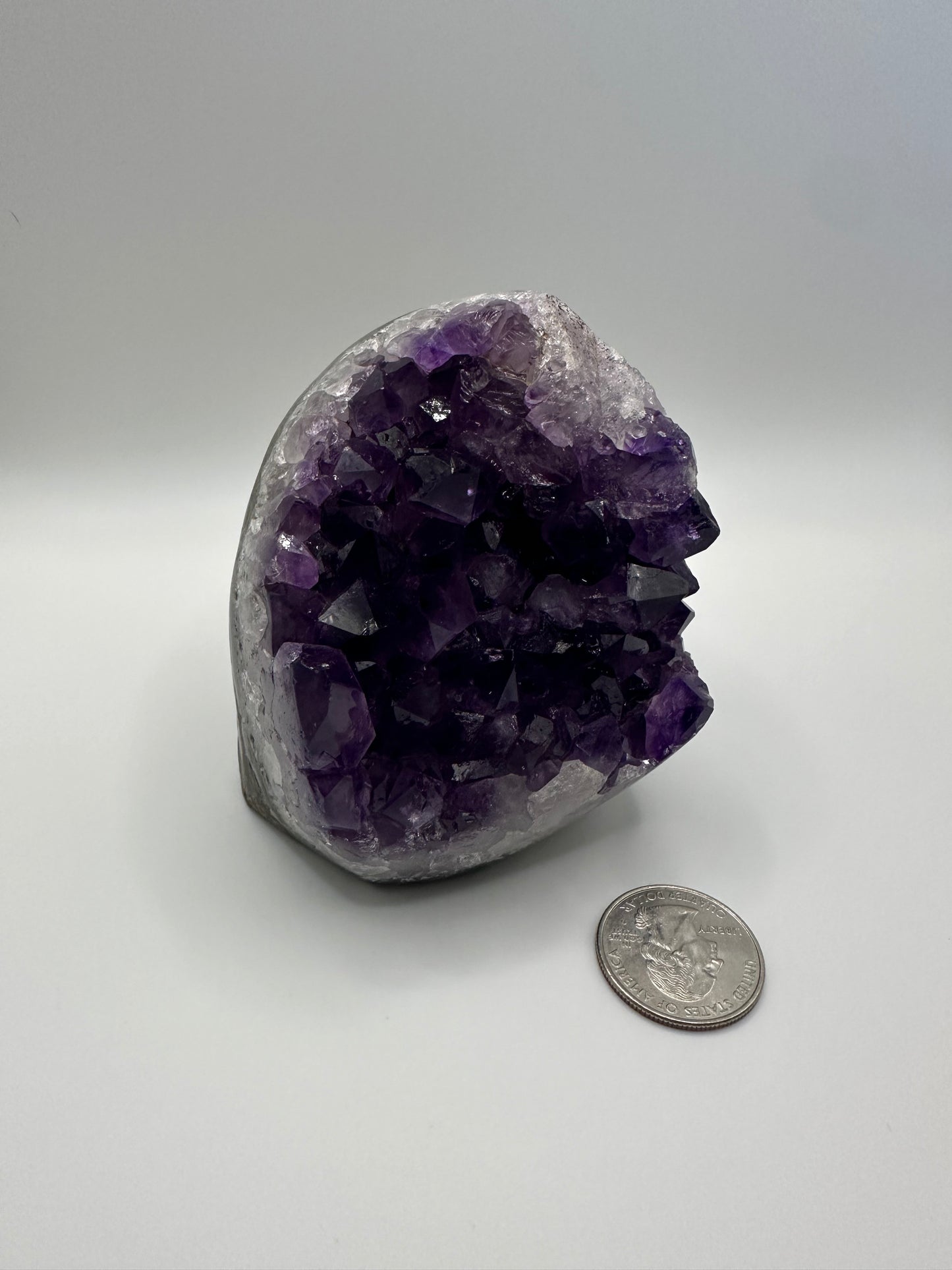 Dark purple Amethyst cutbase