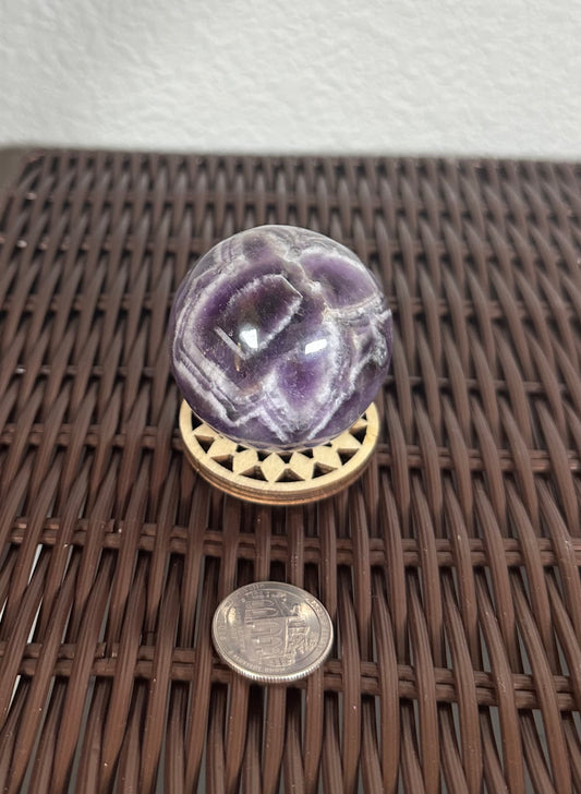 Chevron Amethyst sphere