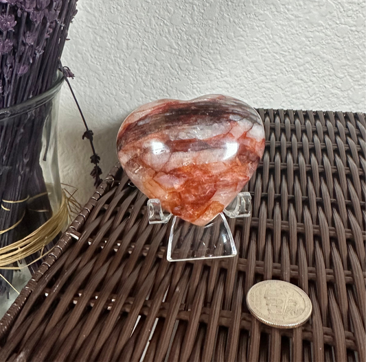 Fire quartz heart