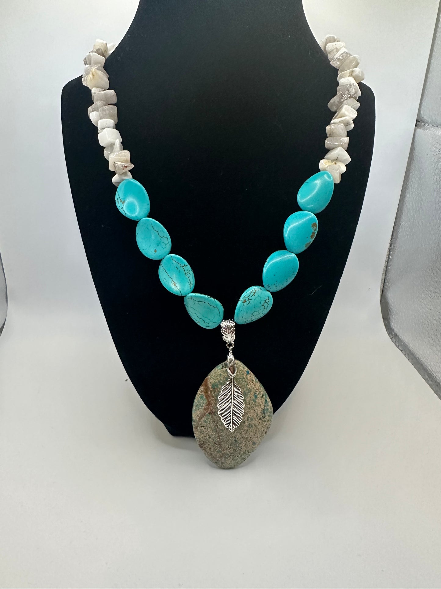 Beautiful hand beaded Jasper necklace