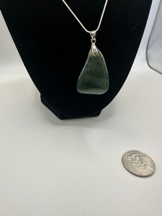 Moss Agate Pendant with chain