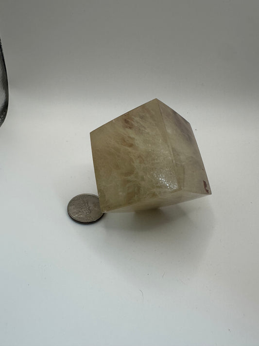 Yellow Fluorite Cube