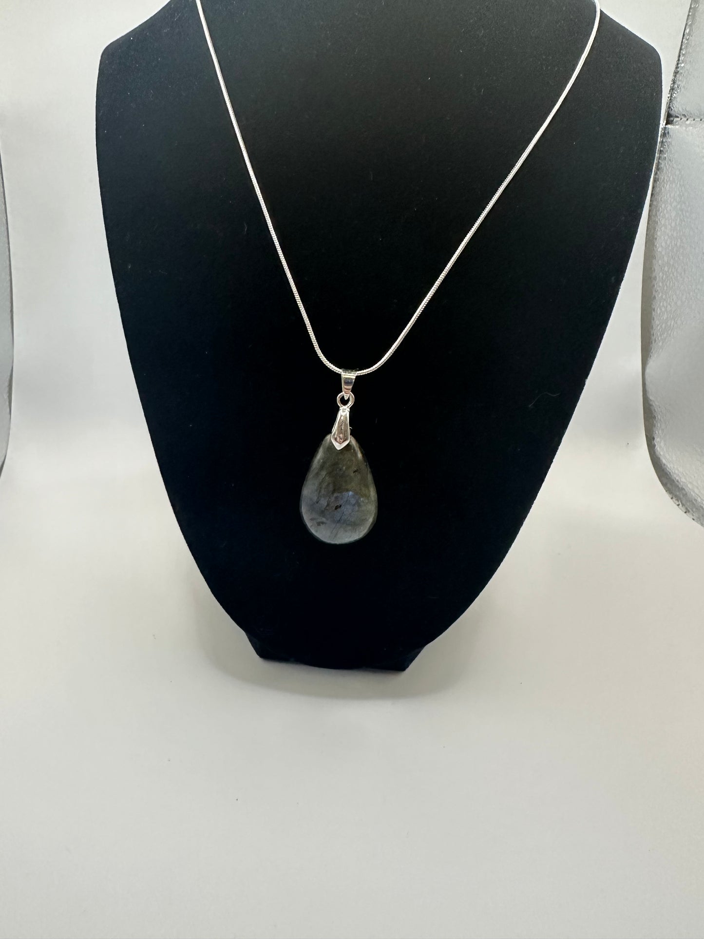 Labradorite pendant with sterling silver chain