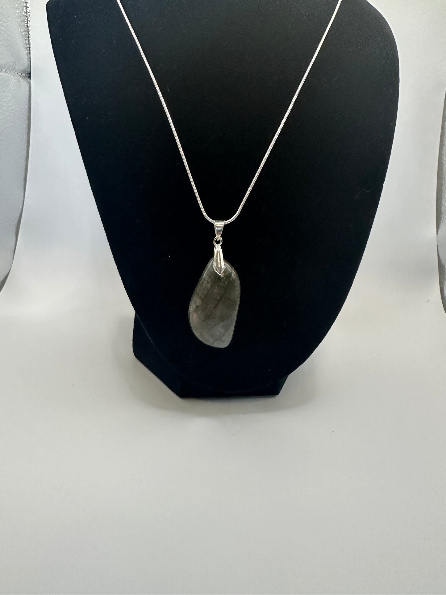 Labradorite pendant with sterling silver chain