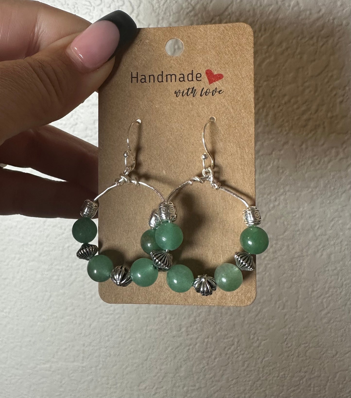 Green aventurine earrings