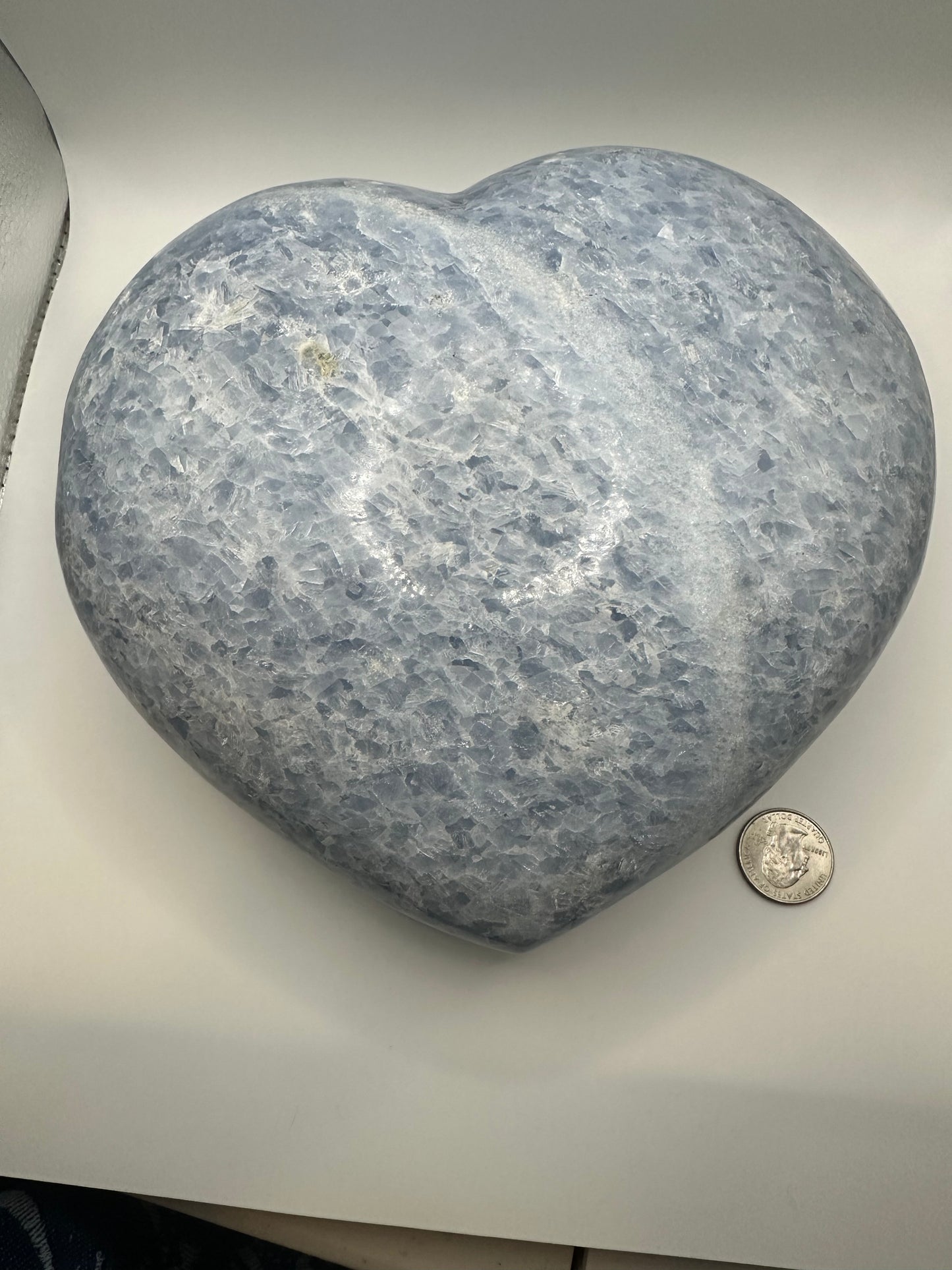 Giant Blue Calcite Heart