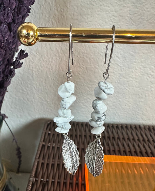 Howlite earrings