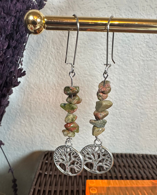 Unakite earrings